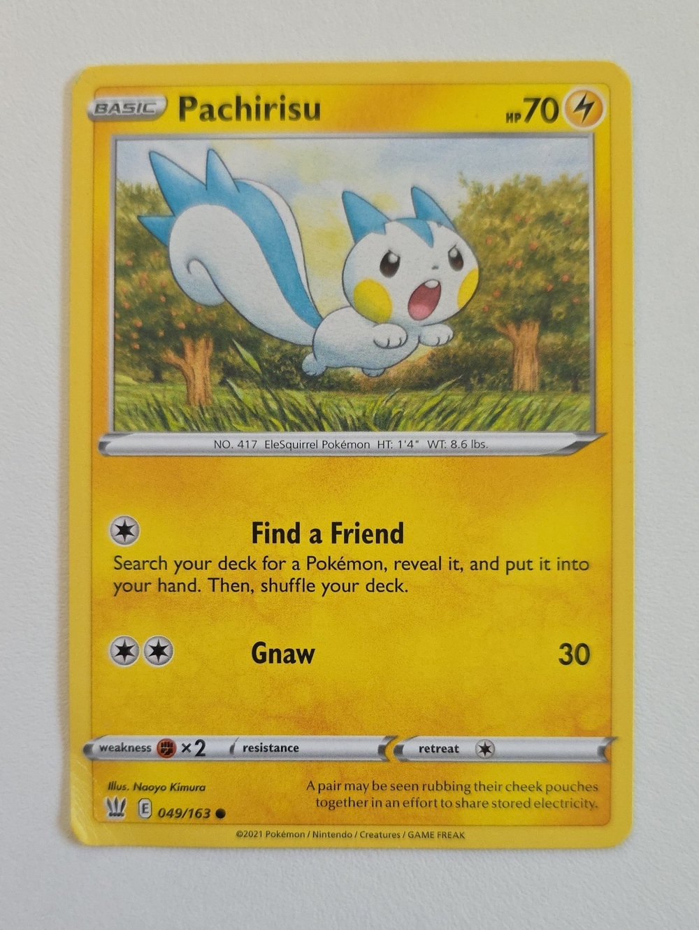 Pokemon Pachirisu Card